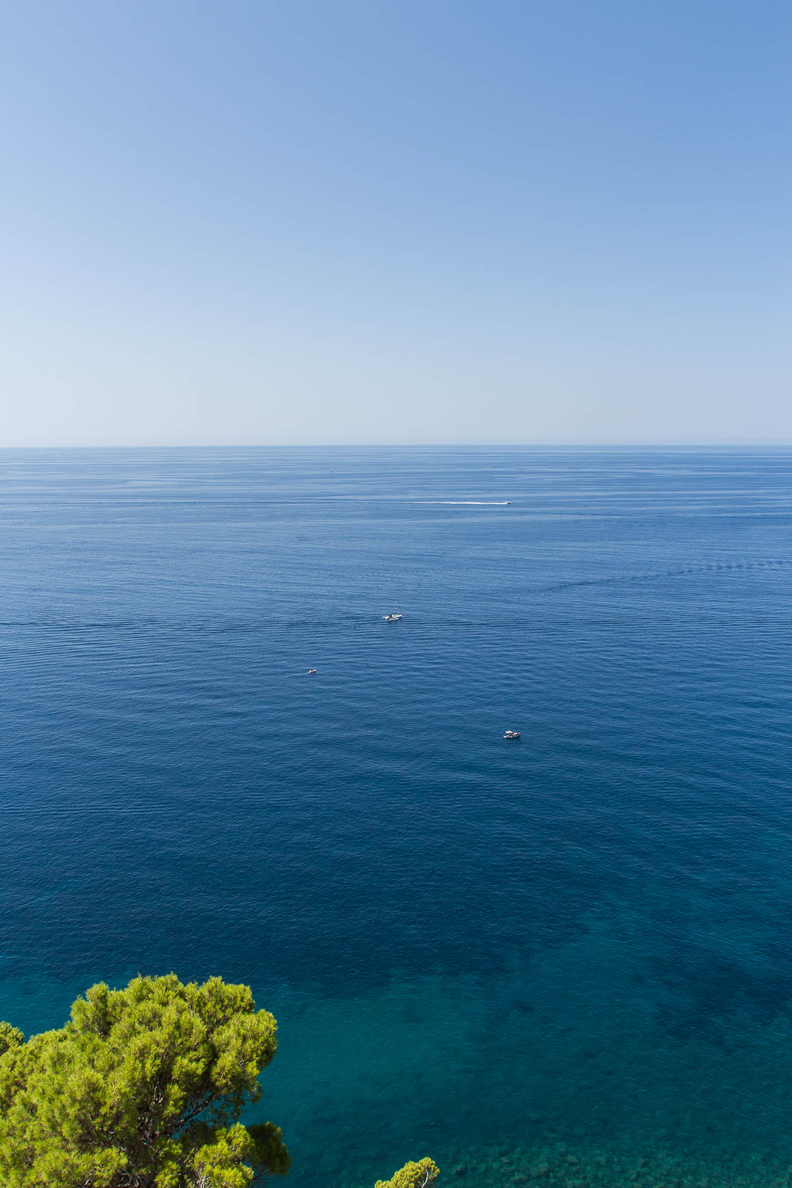 Here, the Mediterranean stretches off to the Italian horizon.