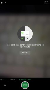 Evernote Business Card Scanner