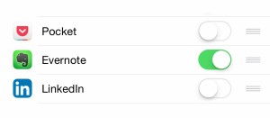 Evernote on iOS